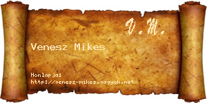Venesz Mikes névjegykártya